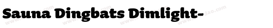 Sauna Dingbats Dimlight字体转换